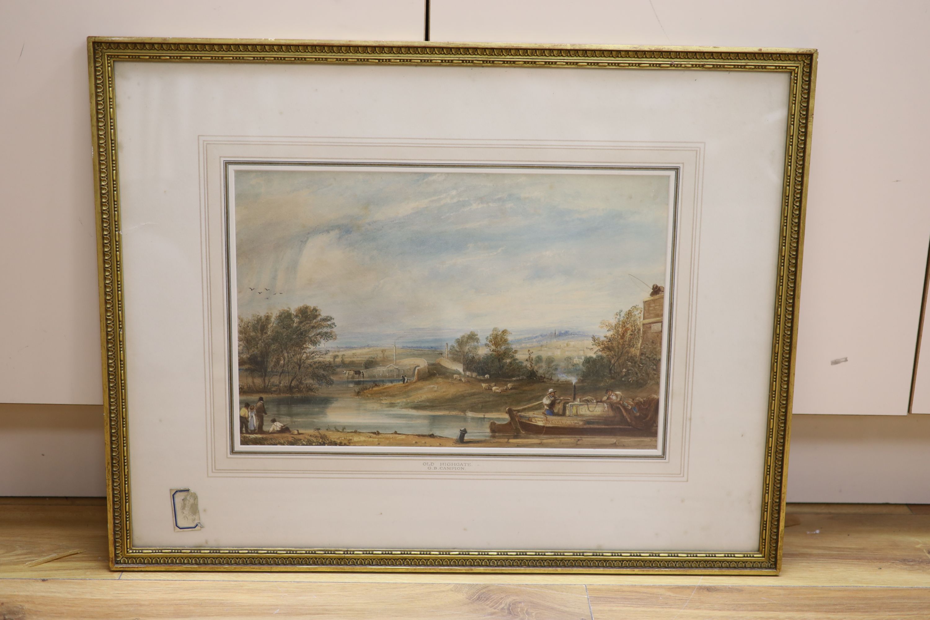 George Bryant Campion (1796-1870), watercolour, 'Old Highgate', signed, 27 x 41cm